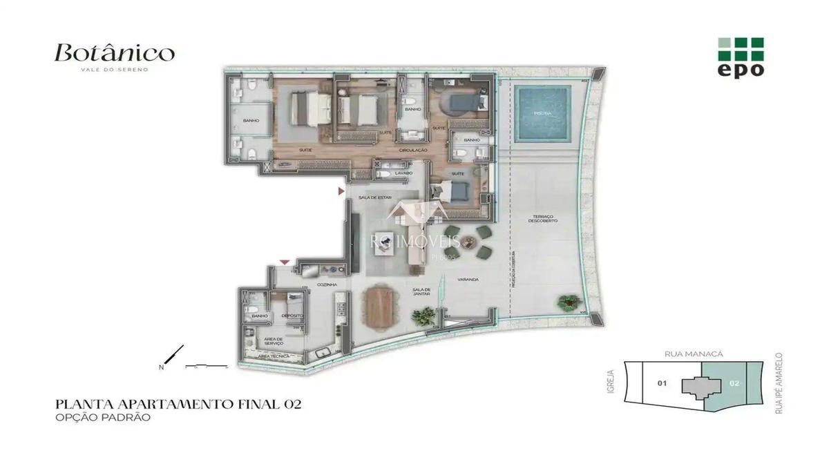 Apartamento, Vale do Sereno, 3 Quartos, 2 Vagas, 1 Suíte