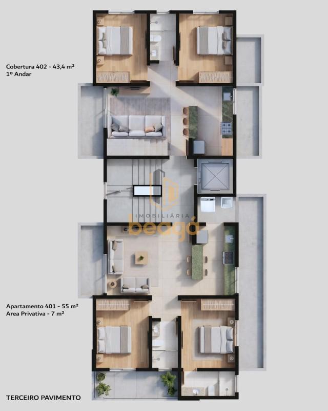 Apartamento, Santa Mônica, 2 Quartos, 1 Vaga, 1 Suíte