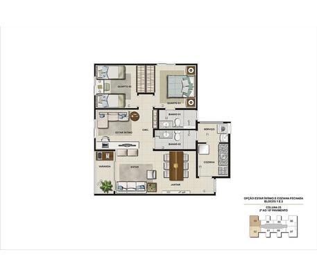 Apartamento, Palmeiras, 3 Quartos, 2 Vagas, 1 Suíte