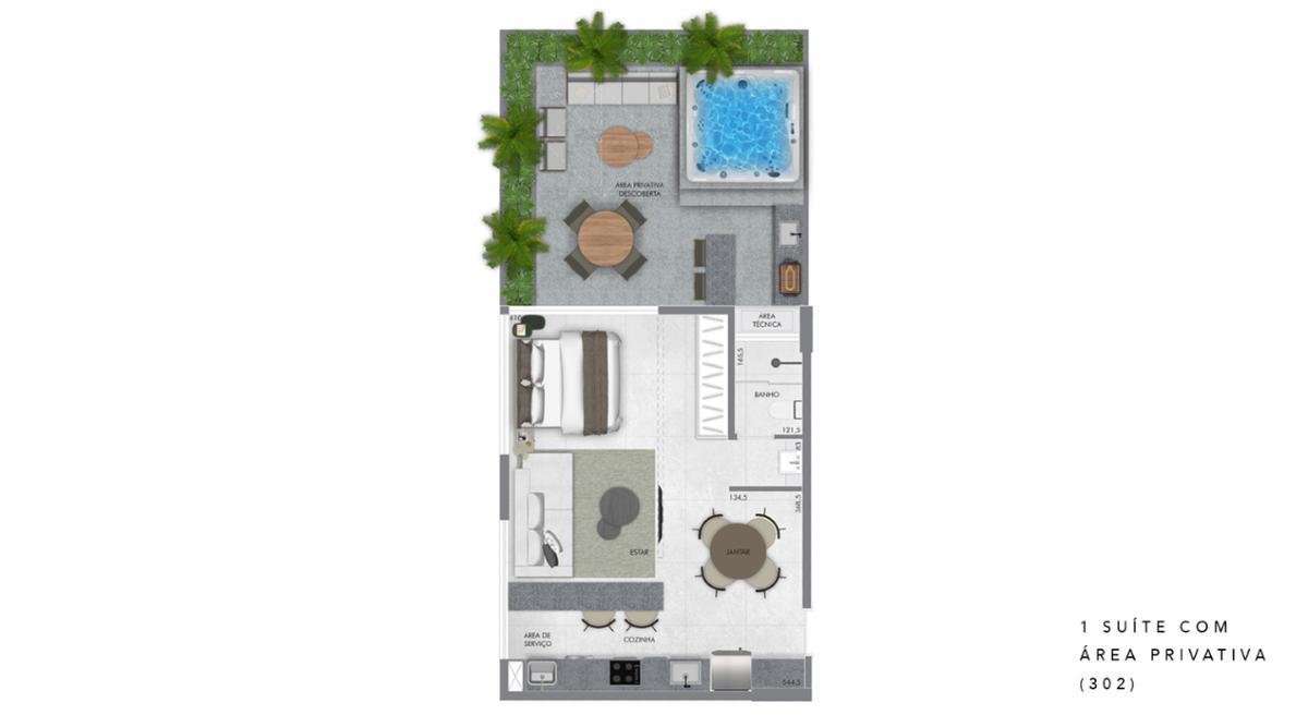 Apartamento, Sion, 1 Quarto, 1 Vaga, 1 Suíte