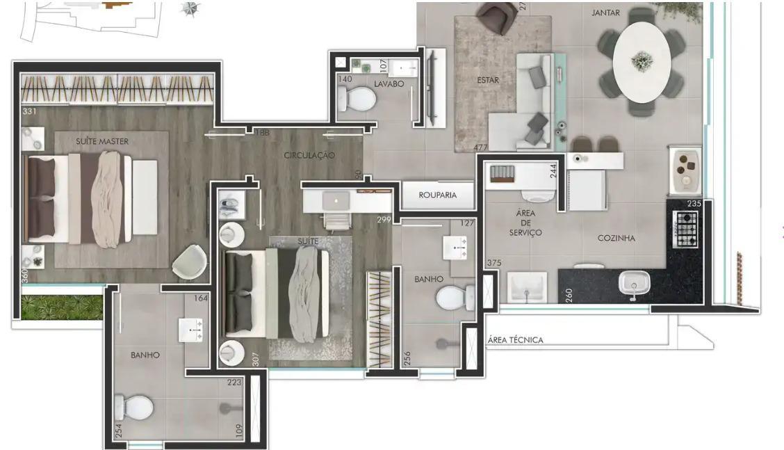 Apartamento, Sion, 2 Quartos, 2 Vagas, 2 Suítes