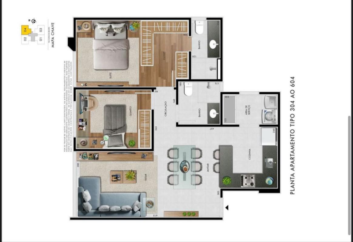 Apartamento, Castelo, 2 Quartos, 2 Vagas, 1 Suíte