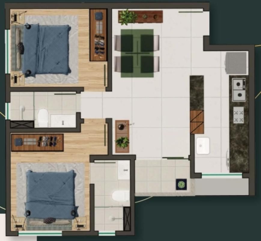 Apartamento, Serra, 2 Quartos, 2 Vagas, 2 Suítes