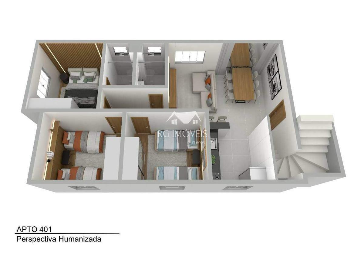 Cobertura, Araguaia, 3 Quartos, 2 Vagas, 1 Suíte