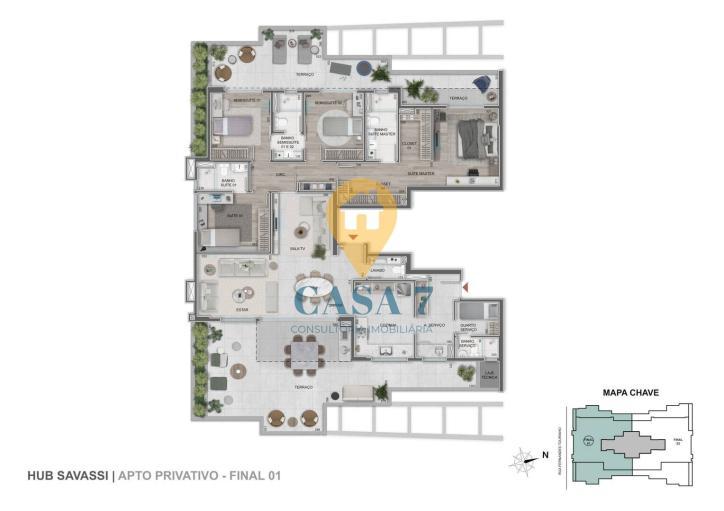 Apartamento, Savassi, 3 Quartos, 0 Vaga, 1 Suíte