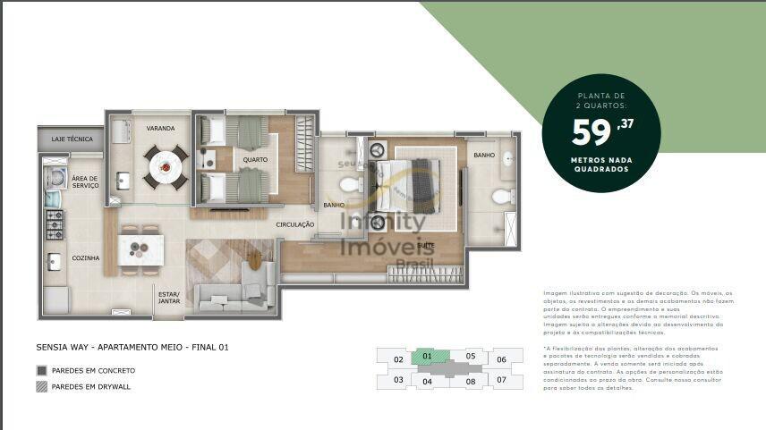 Apartamento, Serra, 2 Quartos