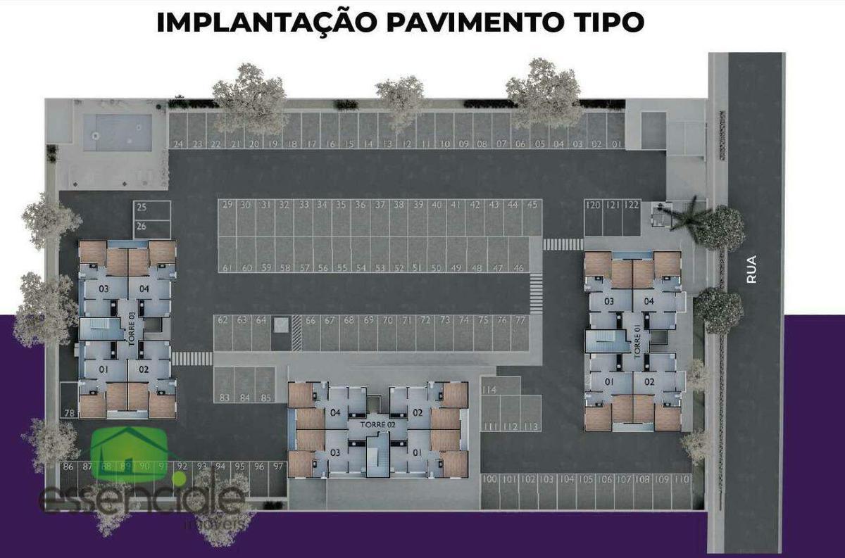 Apartamento, Cabral, 2 Quartos, 1 Vaga