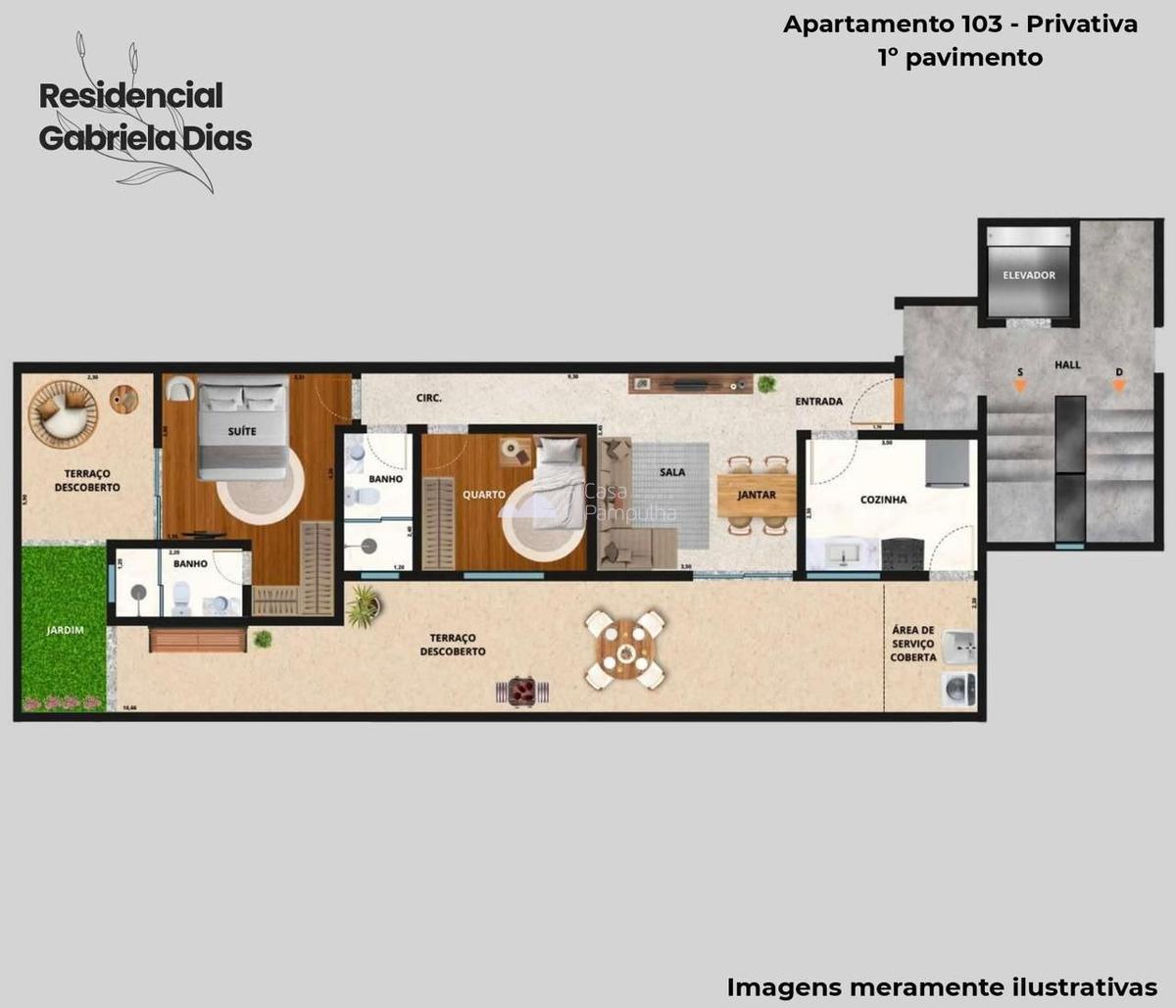 Apartamento, Santa Mônica, 2 Quartos, 2 Vagas, 1 Suíte