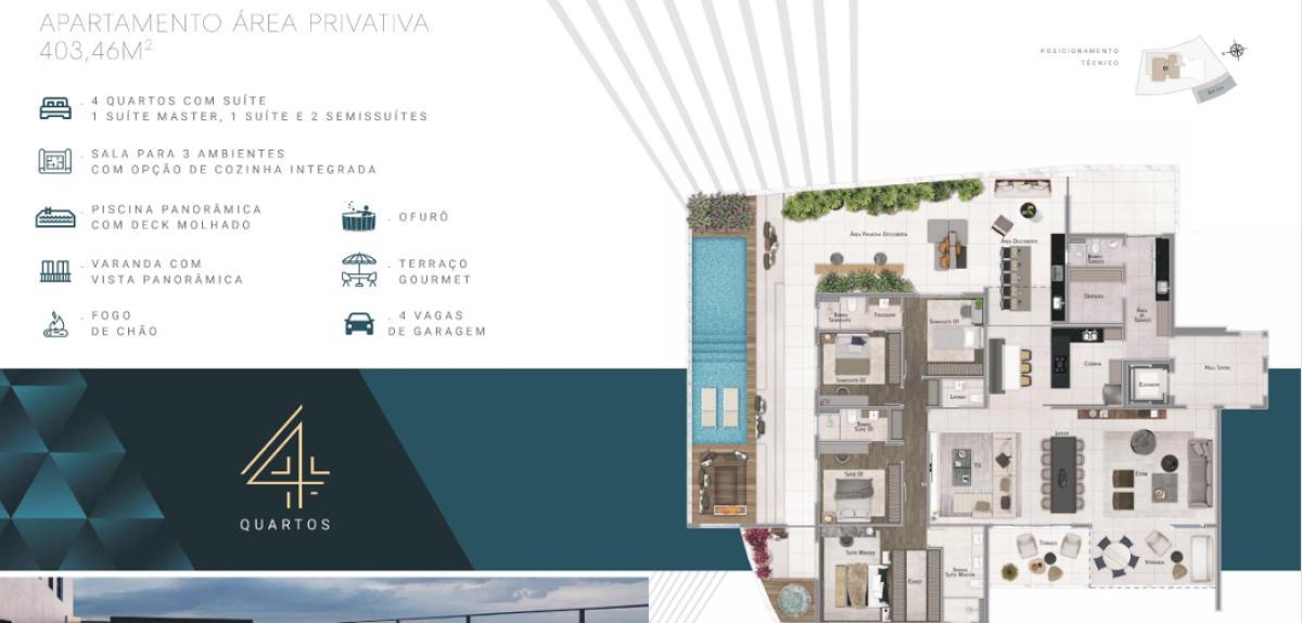 Apartamento, Santa Lúcia, 4 Quartos, 4 Vagas, 4 Suítes