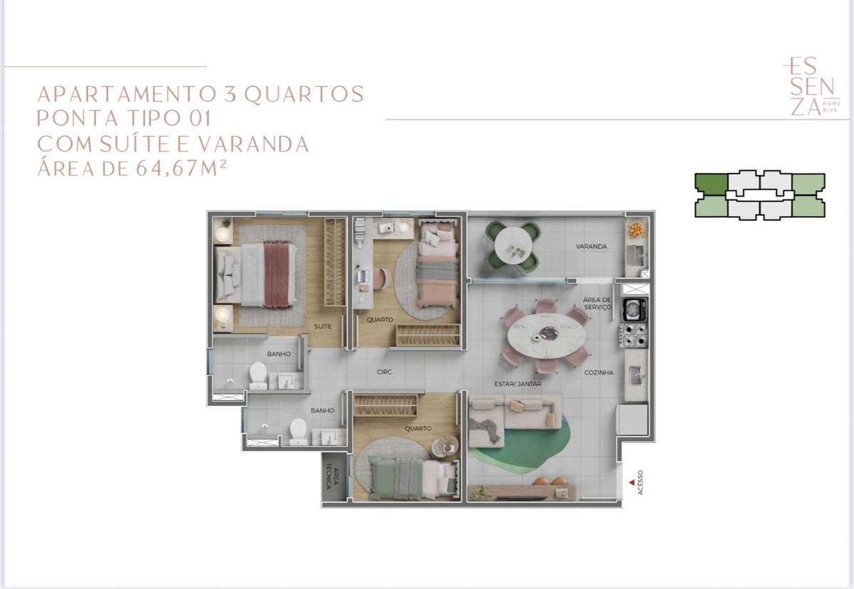 Apartamento, Palmares, 3 Quartos, 1 Vaga, 1 Suíte