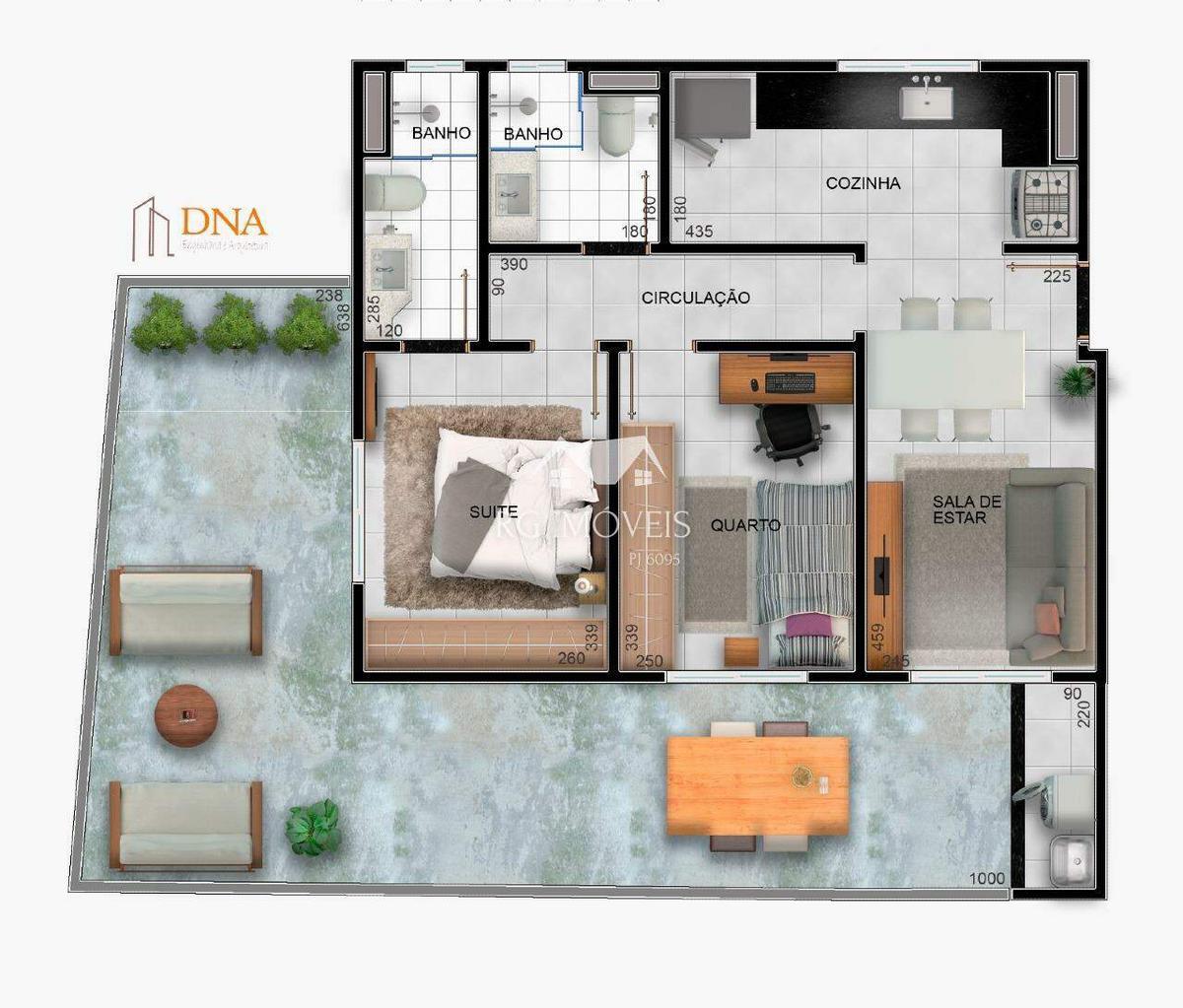 Apartamento, Vale do Jatobá, 2 Quartos, 1 Vaga, 1 Suíte