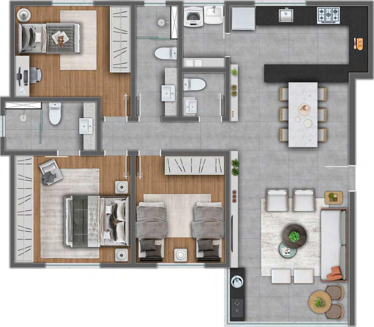 Apartamento, Buritis, 3 Quartos, 2 Vagas, 1 Suíte
