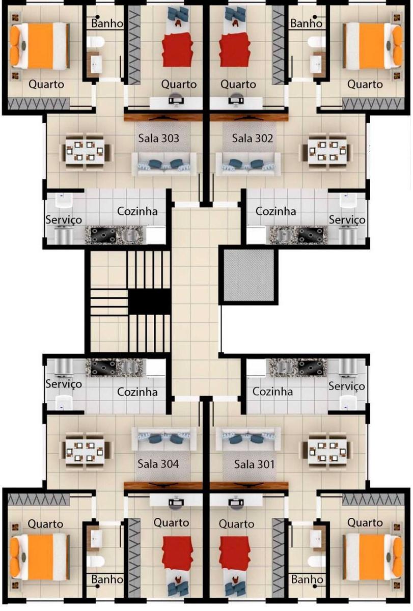 Apartamento, Parque Xangri-lá, 2 Quartos, 1 Vaga