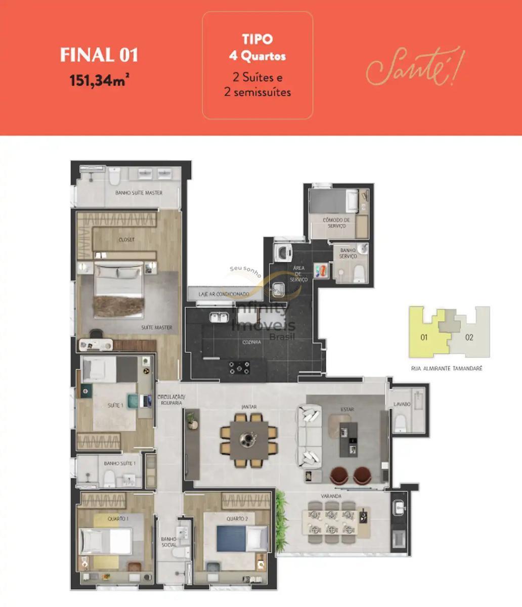 Apartamento, Gutierrez, 4 Quartos