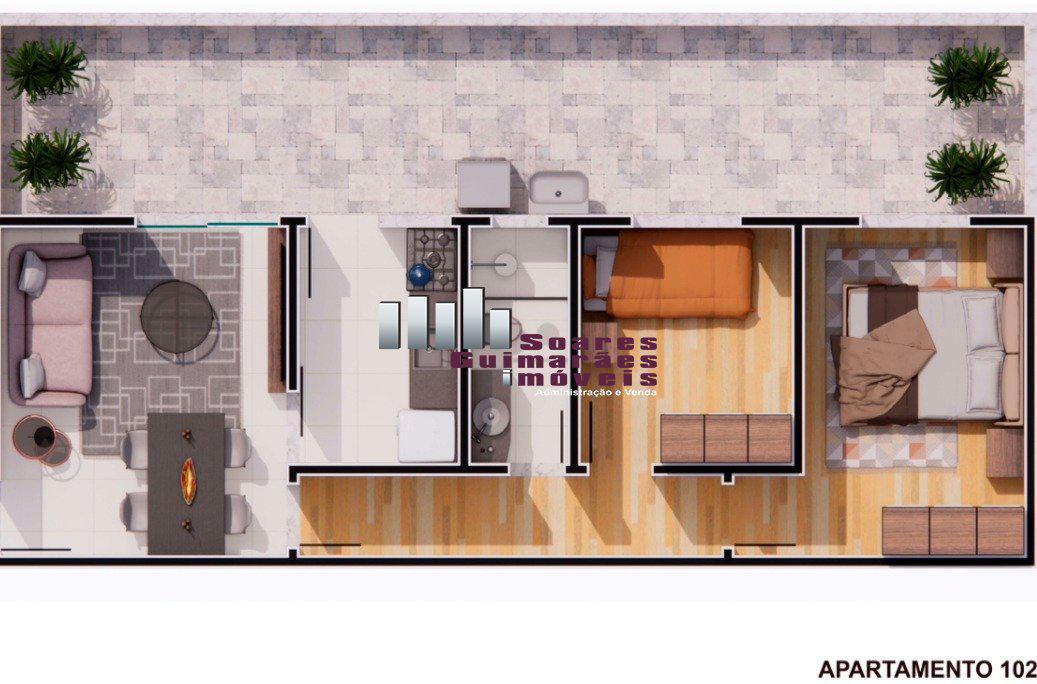 Apartamento, Sagrada Família, 2 Quartos, 1 Vaga, 1 Suíte