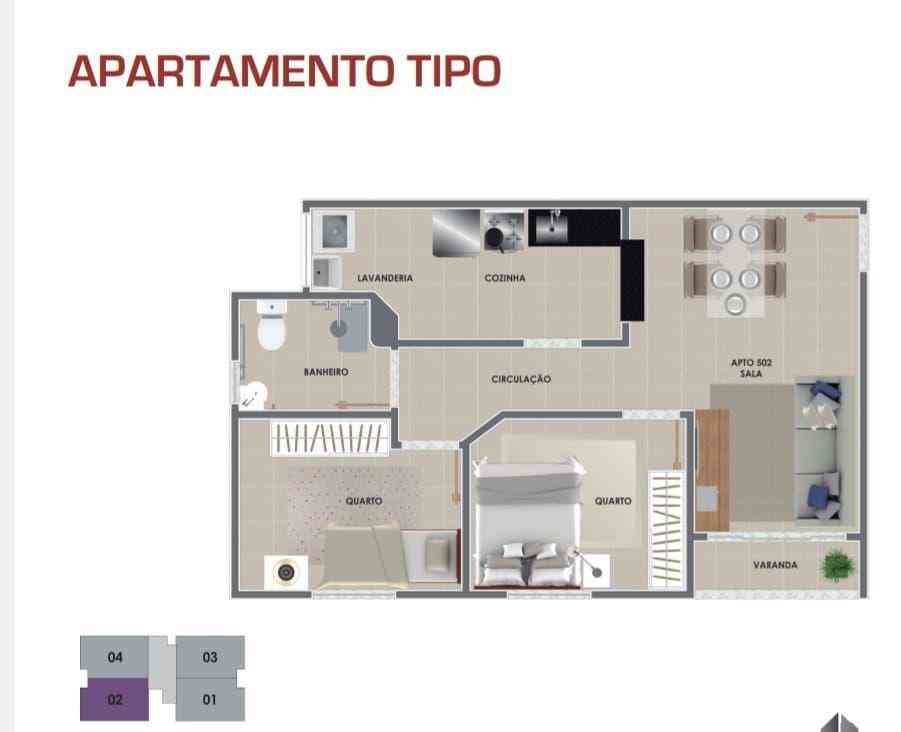 Apartamento, Santa Cruz (barreiro), 2 Quartos, 1 Vaga, 1 Suíte