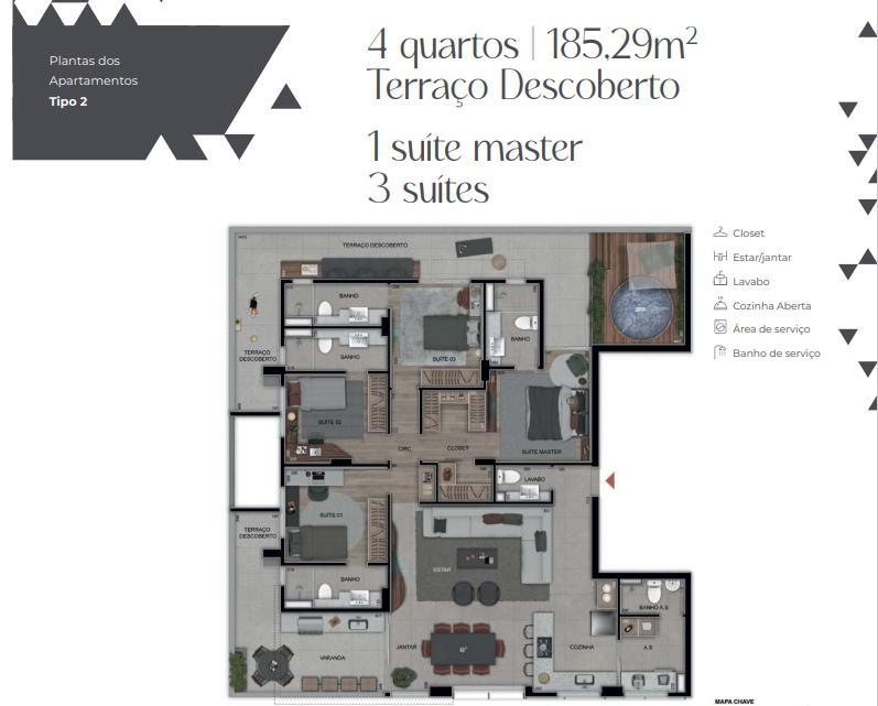Apartamento, Lourdes, 4 Quartos, 2 Vagas, 3 Suítes