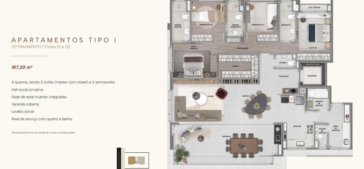 Apartamento, Lourdes, 4 Quartos, 3 Vagas, 3 Suítes