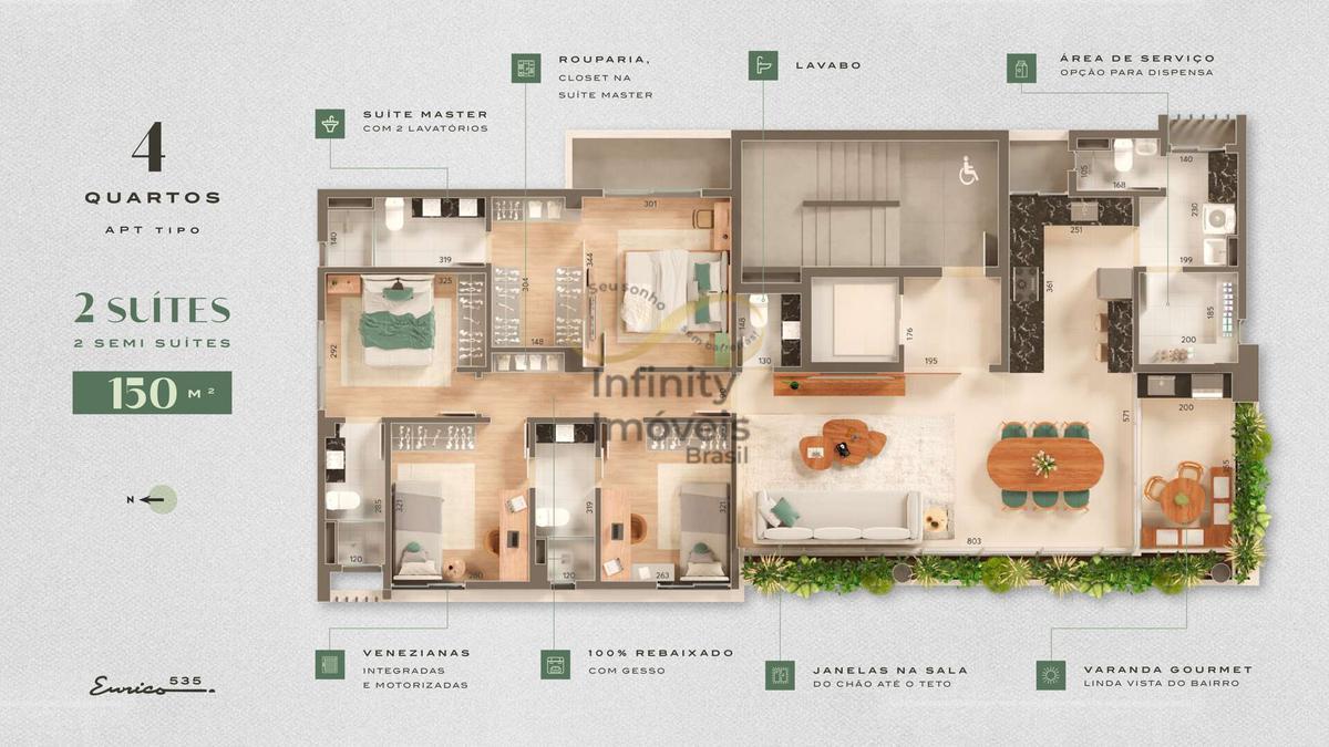 Apartamento, Santo Antônio, 4 Quartos