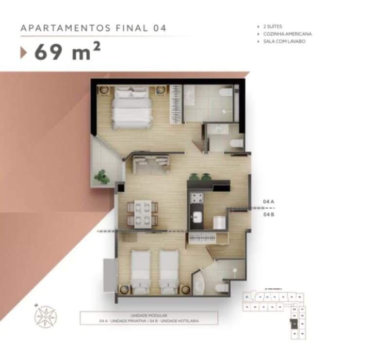 Apartamento, Estoril, 2 Quartos, 1 Vaga, 2 Suítes