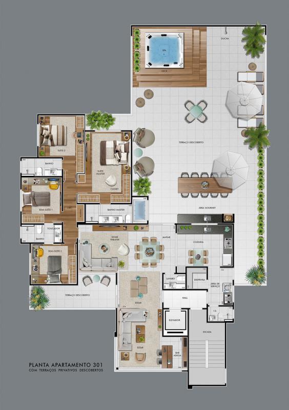 Apartamento, Castelo, 4 Quartos, 4 Vagas, 2 Suítes