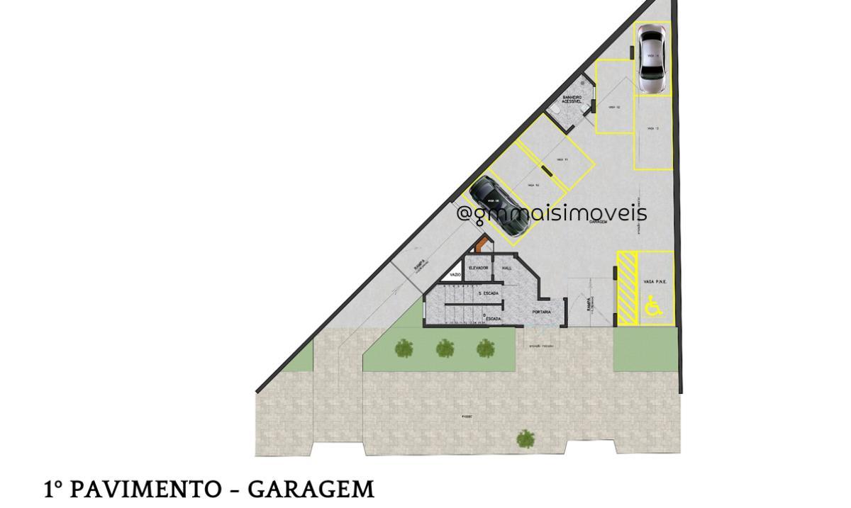 Apartamento, Funcionários, 2 Quartos, 1 Vaga, 1 Suíte