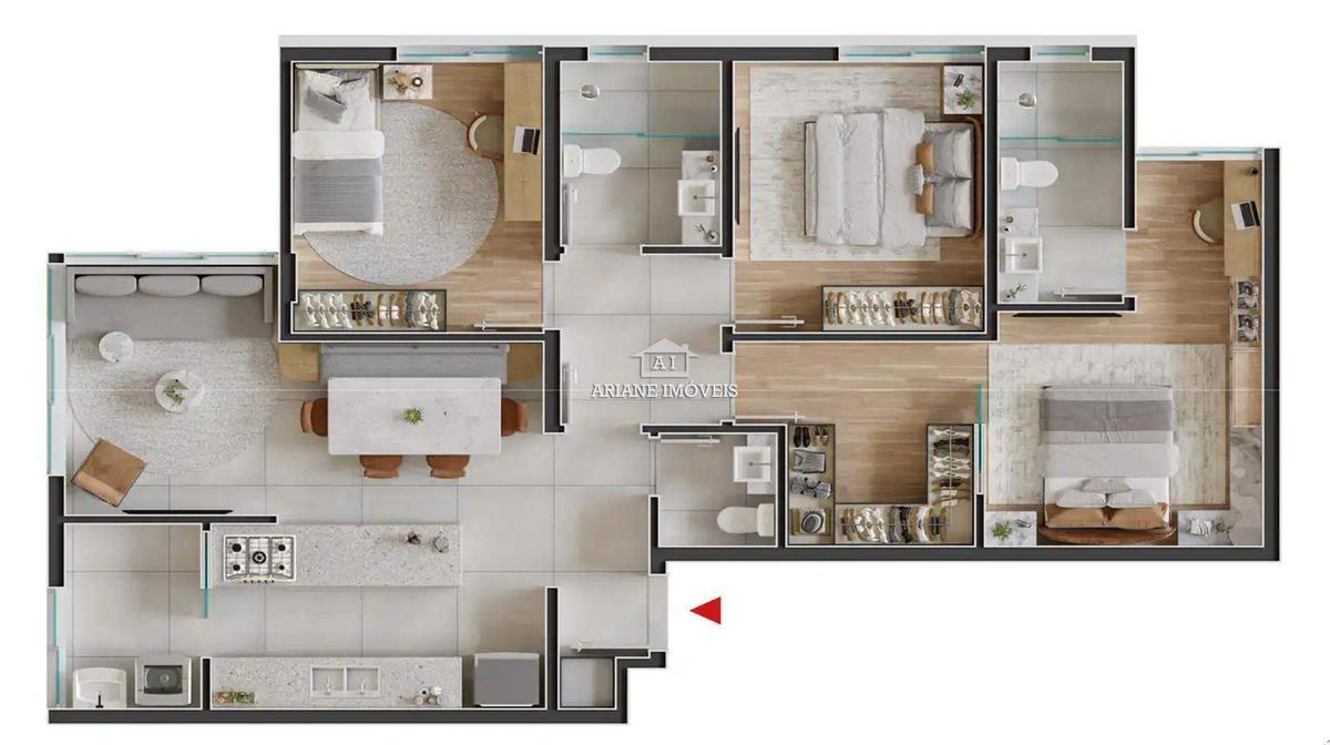 Apartamento, Santa Lúcia, 3 Quartos, 2 Vagas, 1 Suíte