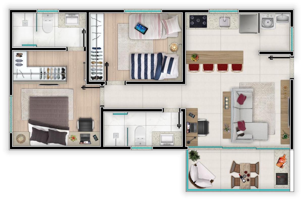 Apartamento, Santa Efigênia, 2 Quartos, 2 Vagas, 1 Suíte