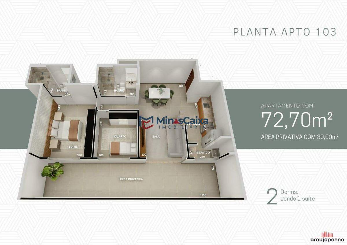 Apartamento, Vila dos Técnicos, 2 Quartos, 1 Vaga, 1 Suíte