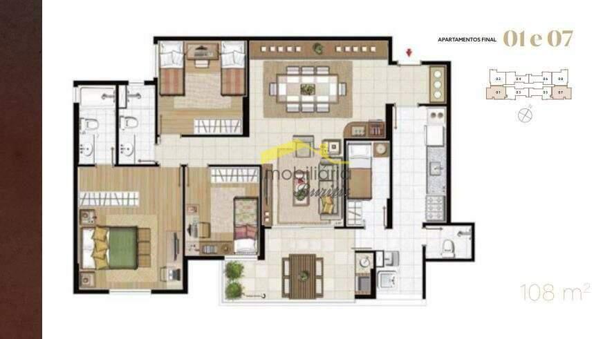 Apartamento, Vila da Serra, 3 Quartos, 2 Vagas, 1 Suíte
