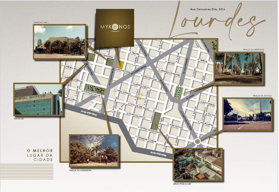 Apartamento, Lourdes, 2 Quartos, 2 Vagas, 1 Suíte