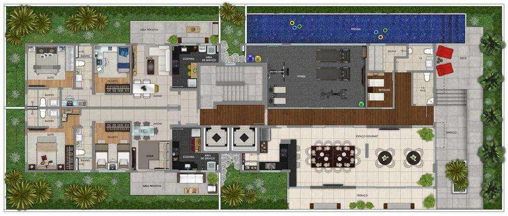 Cobertura, Lourdes, 3 Quartos, 3 Vagas, 1 Suíte