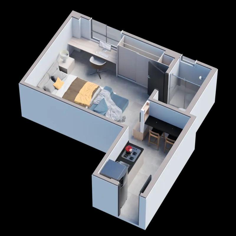 Apartamento, Ipiranga, 1 Quarto, 0 Vaga