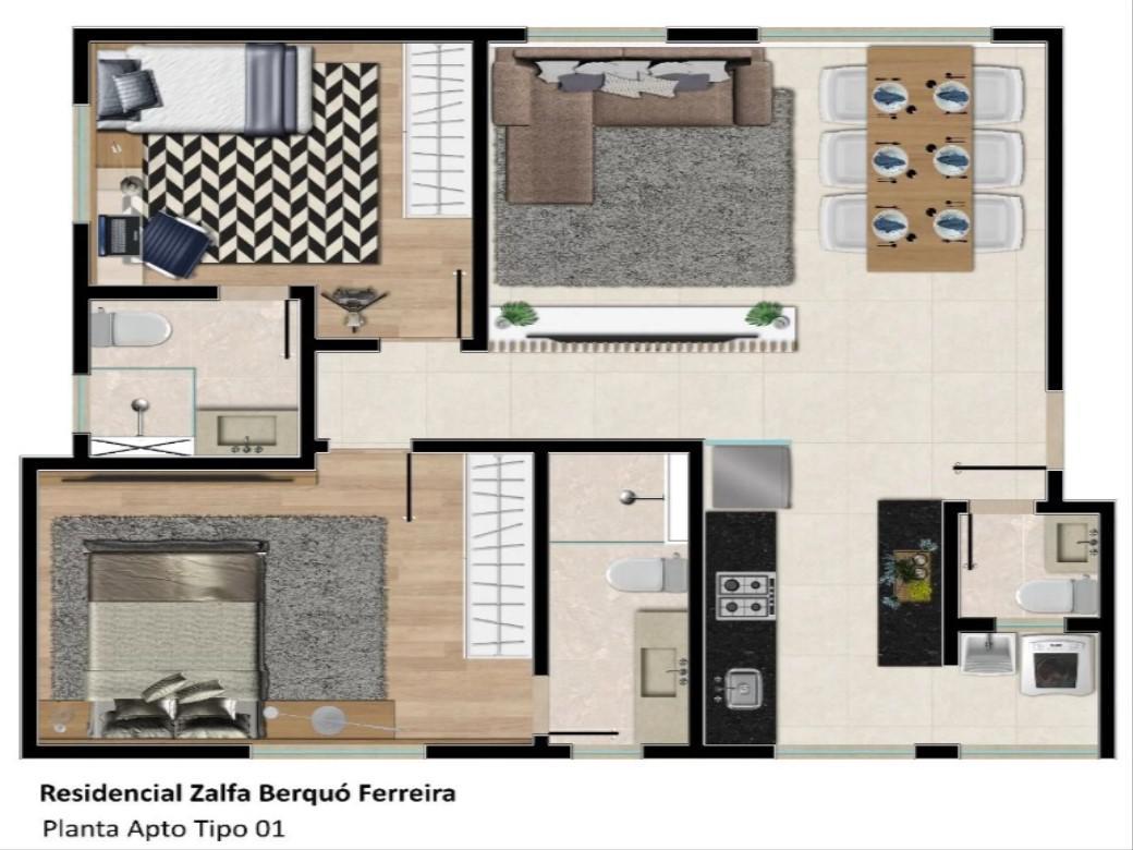 Apartamento, Vila Paris, 2 Quartos, 2 Vagas, 2 Suítes