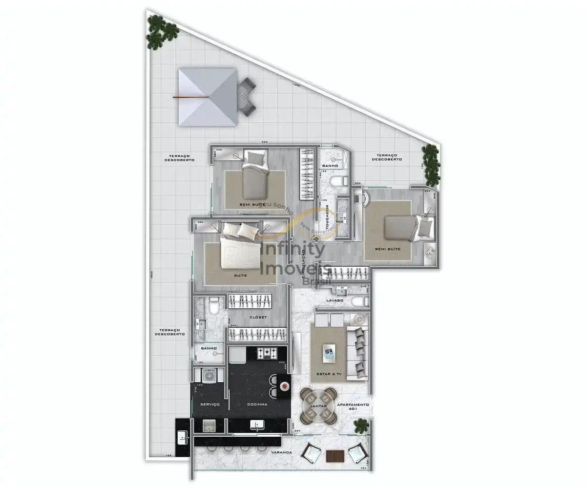 Apartamento, Lourdes, 2 Quartos