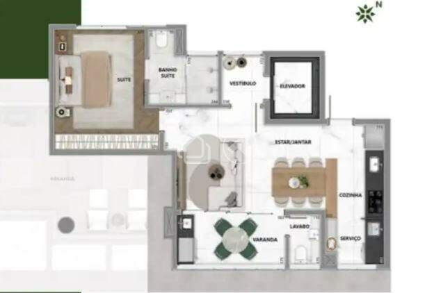 Apartamento, Vale do Sereno, 1 Quarto, 2 Vagas, 1 Suíte