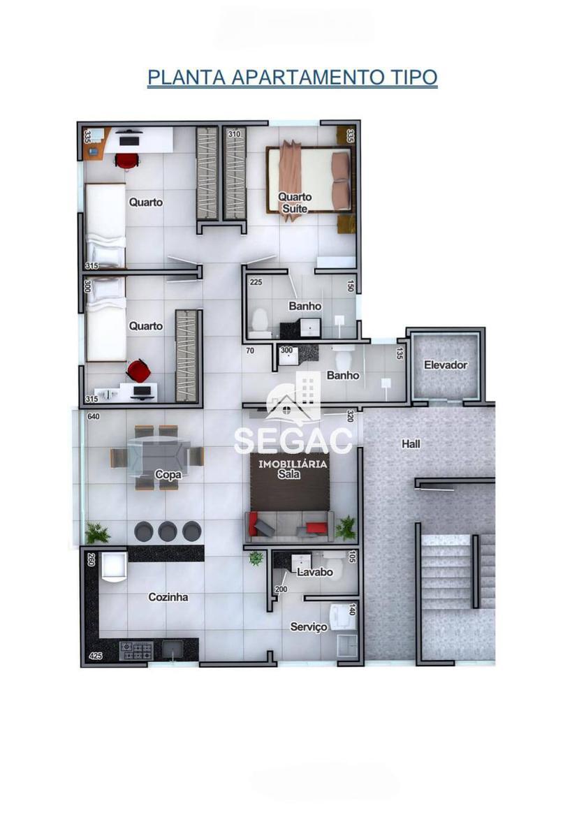 Apartamento, Barreiro, 3 Quartos, 2 Vagas, 1 Suíte