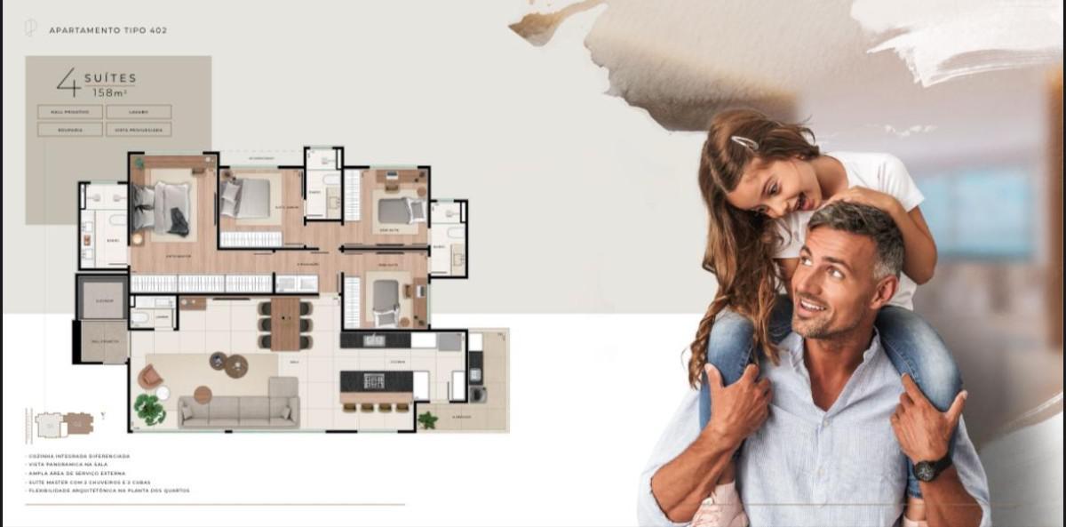 Apartamento, Ouro Preto, 4 Quartos, 3 Vagas, 3 Suítes