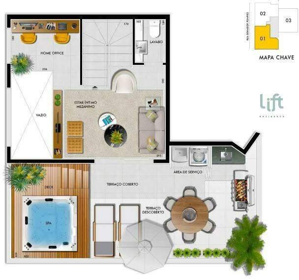 Cobertura, Serra, 2 Quartos, 2 Vagas, 1 Suíte