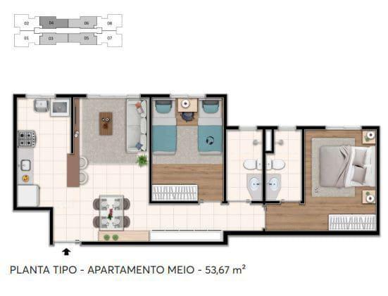 Apartamento, Diamante, 3 Quartos, 1 Vaga, 1 Suíte