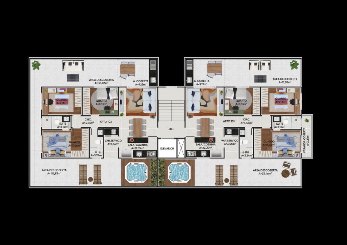 Apartamento, Flamengo, 3 Quartos, 2 Vagas, 1 Suíte