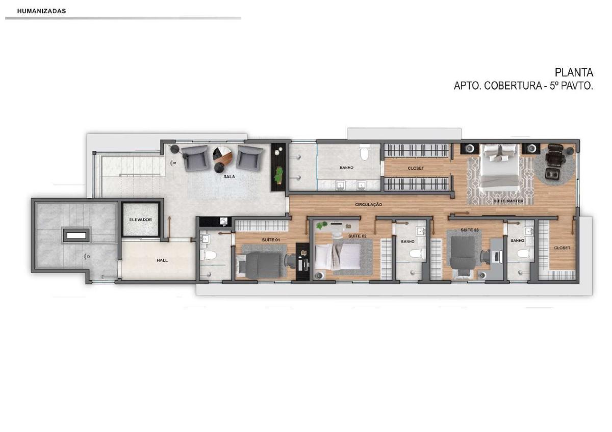 Cobertura, Liberdade, 4 Quartos, 4 Vagas, 4 Suítes