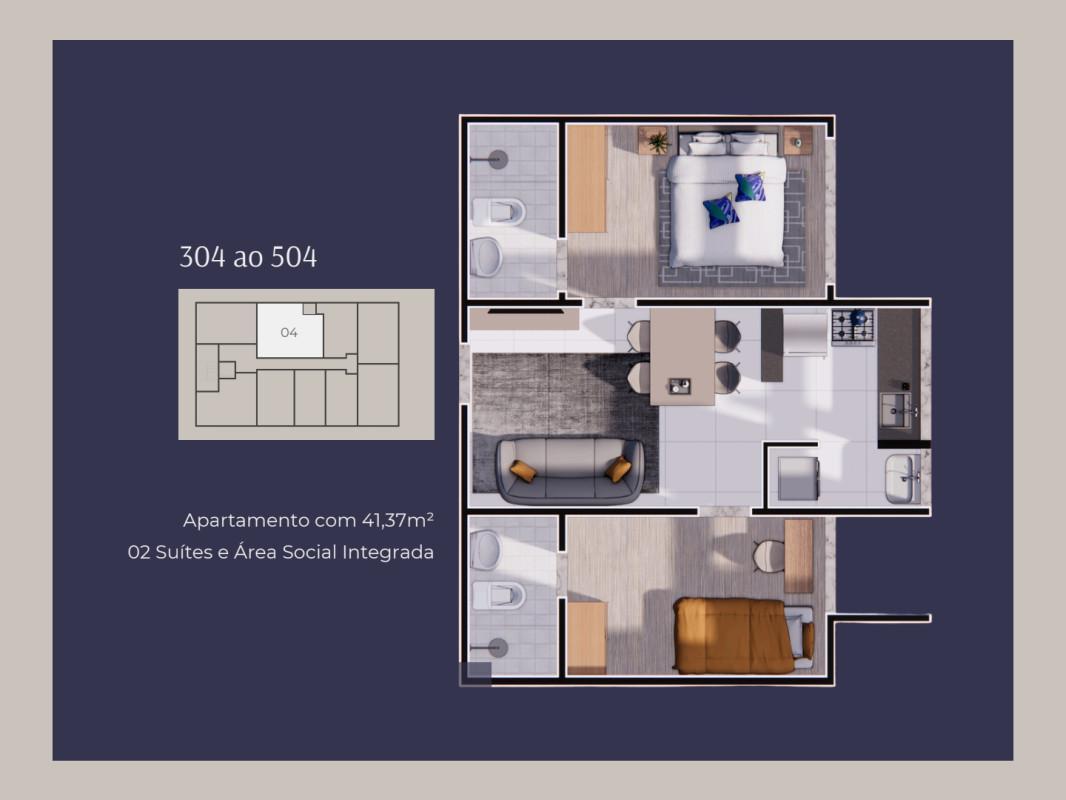 Apart Hotel, União, 2 Quartos, 0 Vaga