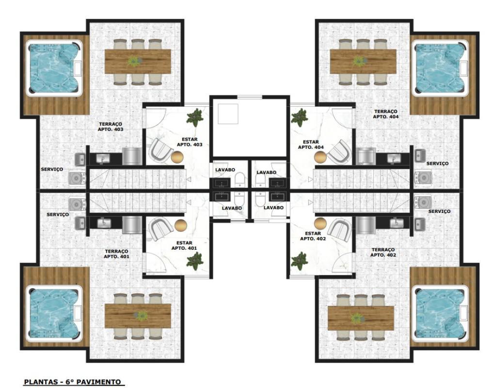 Cobertura, Rio Branco, 2 Quartos, 2 Vagas
