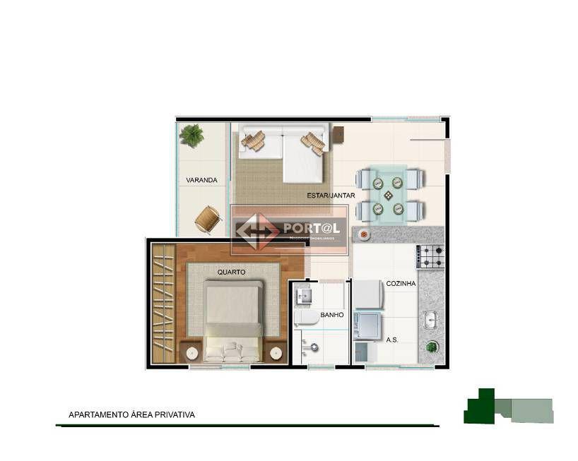 Apartamento, Floresta, 2 Quartos, 2 Vagas, 2 Suítes