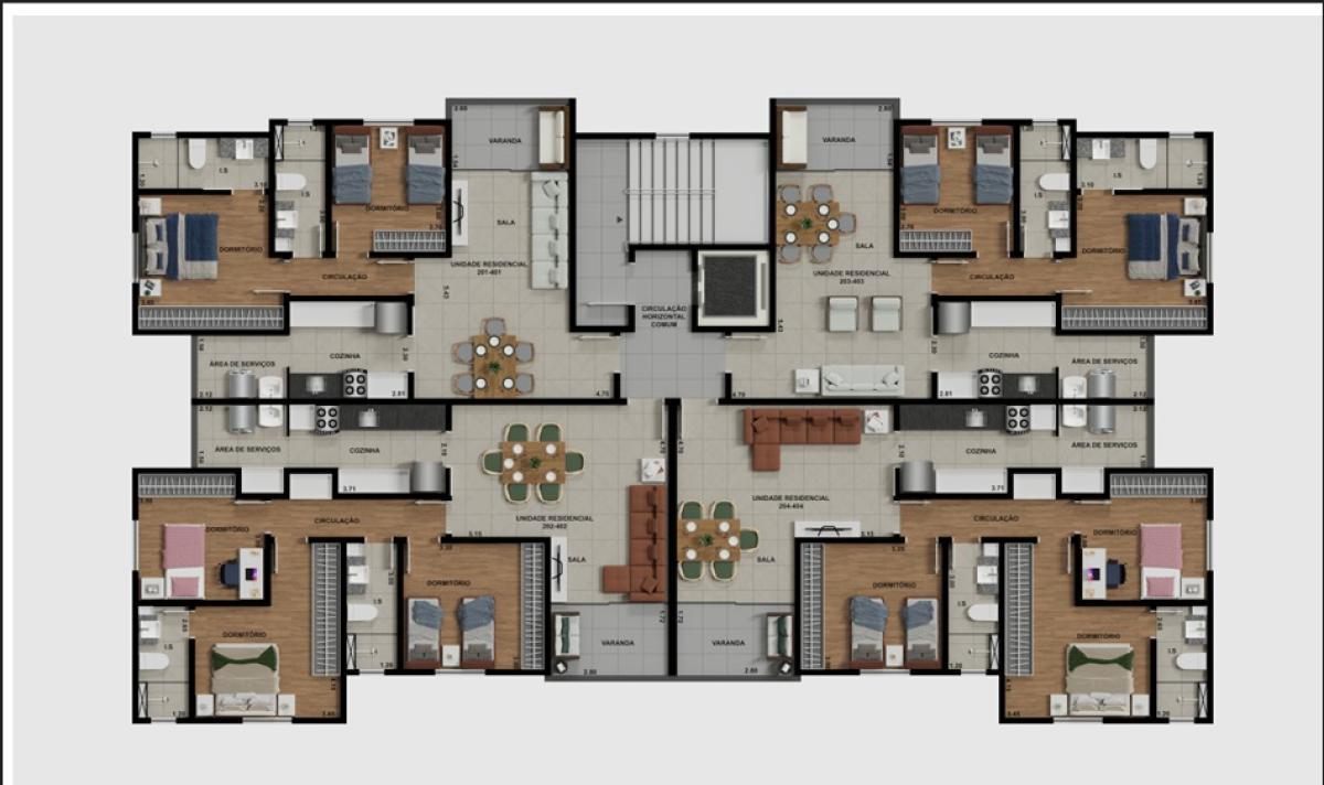 Apartamento, Caiçaras, 3 Quartos, 2 Vagas, 1 Suíte