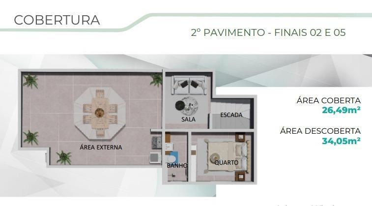 Cobertura, Santa Mônica, 3 Quartos, 2 Vagas, 1 Suíte