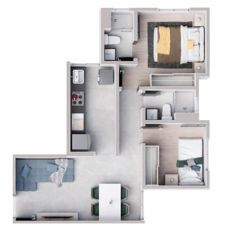 Apartamento, Ipiranga, 2 Quartos, 1 Vaga, 1 Suíte