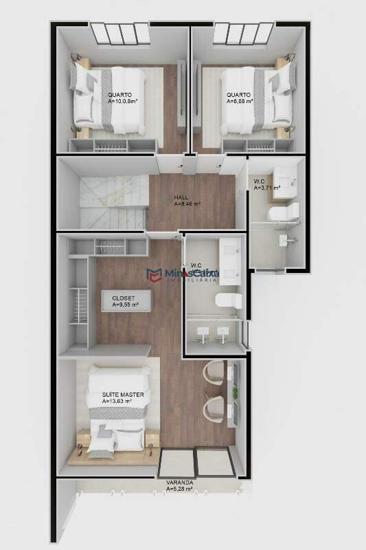 Casa, Vila Ipanema, 3 Quartos, 2 Vagas, 1 Suíte