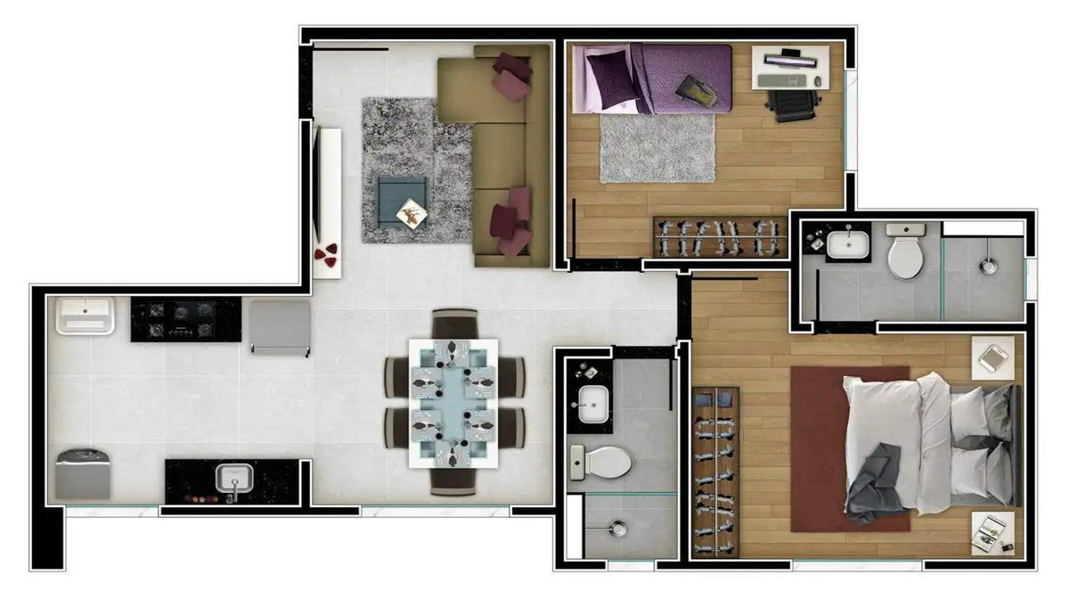 Apartamento, Alto Caiçaras, 2 Quartos, 2 Vagas, 1 Suíte